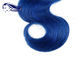 De Kleurenhaar 100 van Ombre van de lichaamsgolf Blauw de Peruviaanse Bundels van het Haarweefsel leverancier
